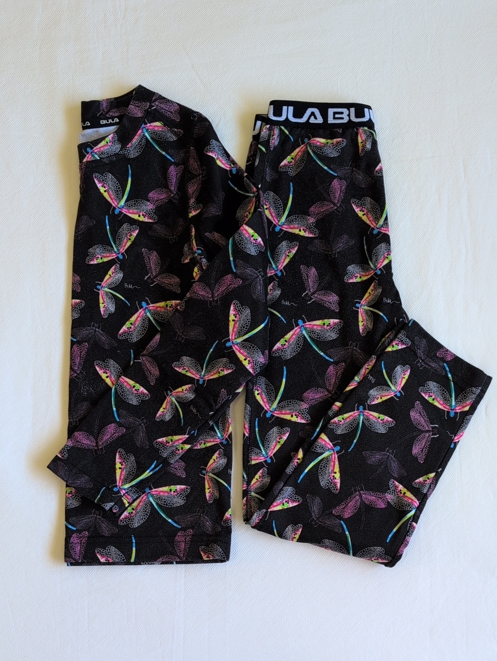 Bula Kids Size Small Matching Base Layer Set Thermal Underwear Top Pants Black